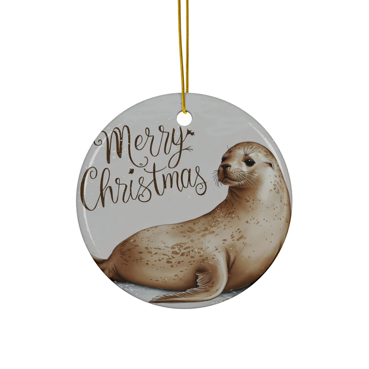 Ceramic Ornament - Merry Christmas Seal