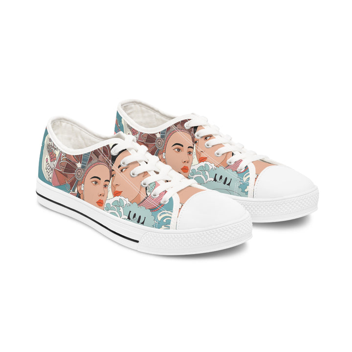 Women's Low Top Sneakers - Sweet Aztec Dreams