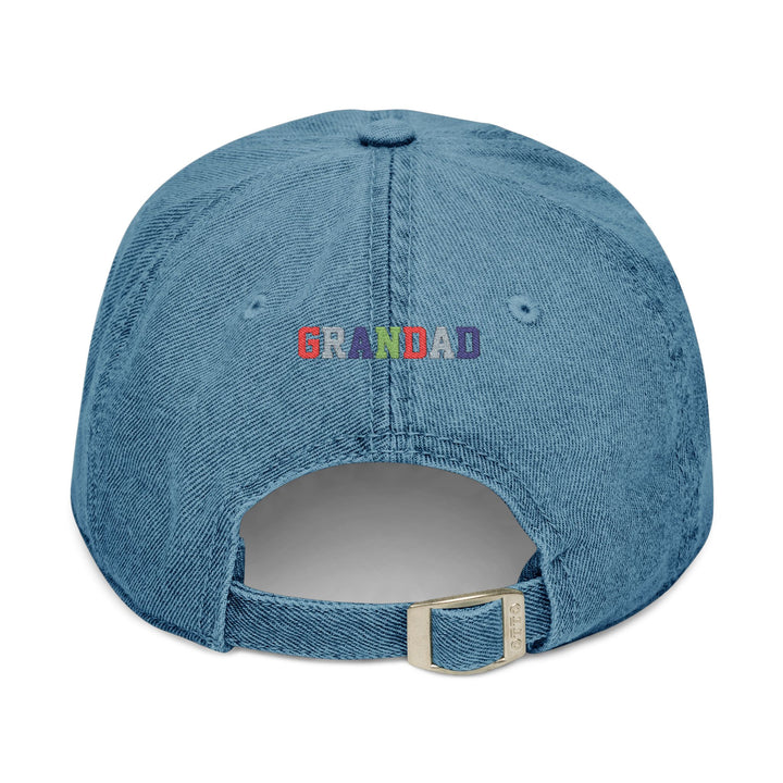 Colorful Embroidered Grandad Denim Hat - Gift for Grandpa