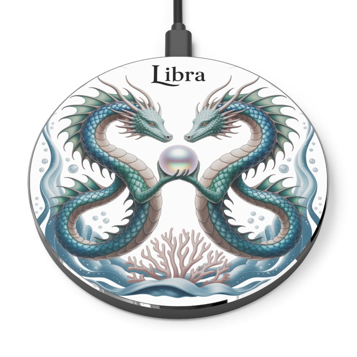Libra Dragon Wireless Charger - Fast Charging Pad, Zodiac Decor, Astrology Gift, Home Office Accessory, Unique Tech