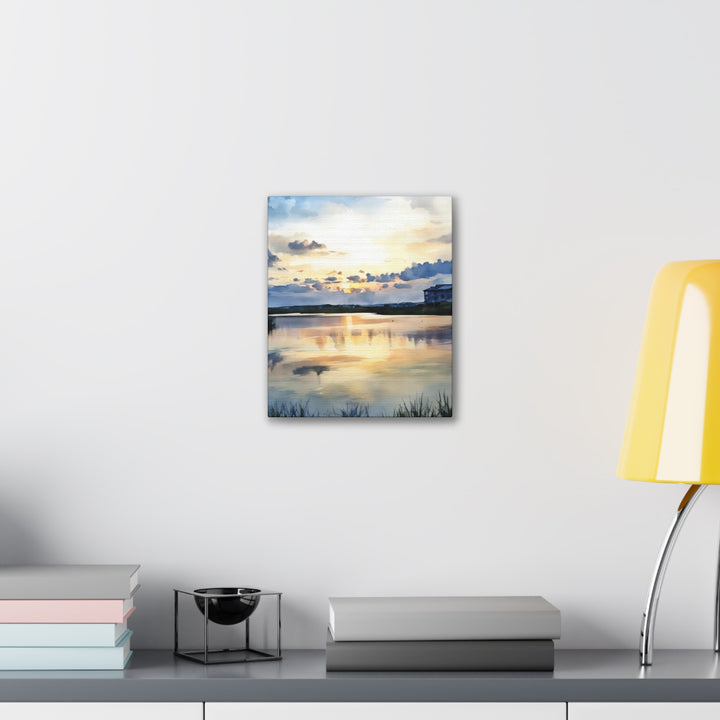 Serene Sunset Landscape Canvas Wall Art