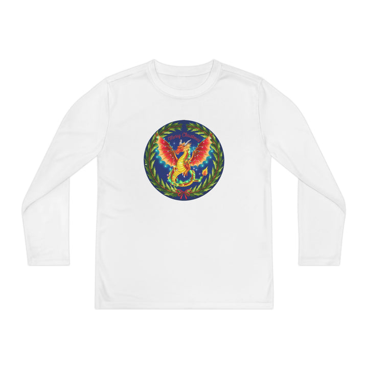 Youth Long Sleeve Competitor Tee - Christmas Dragon