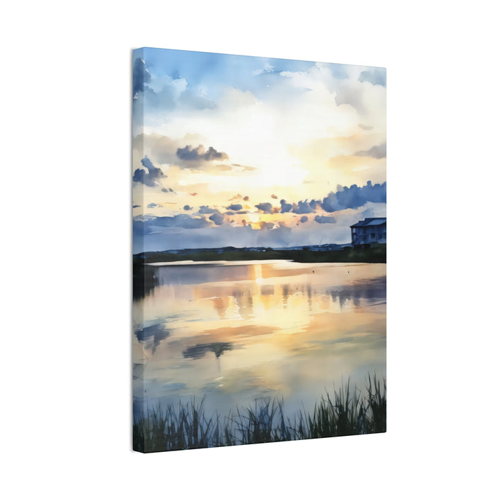 Serene Sunset Landscape Canvas Wall Art