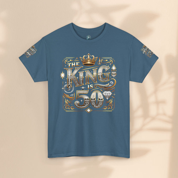 Royal 50th Birthday Tee, Vintage King Shirt, Men’s Birthday Gift, Celebrate 50 Years, Custom Graphic T-Shirt, Fun Party Top