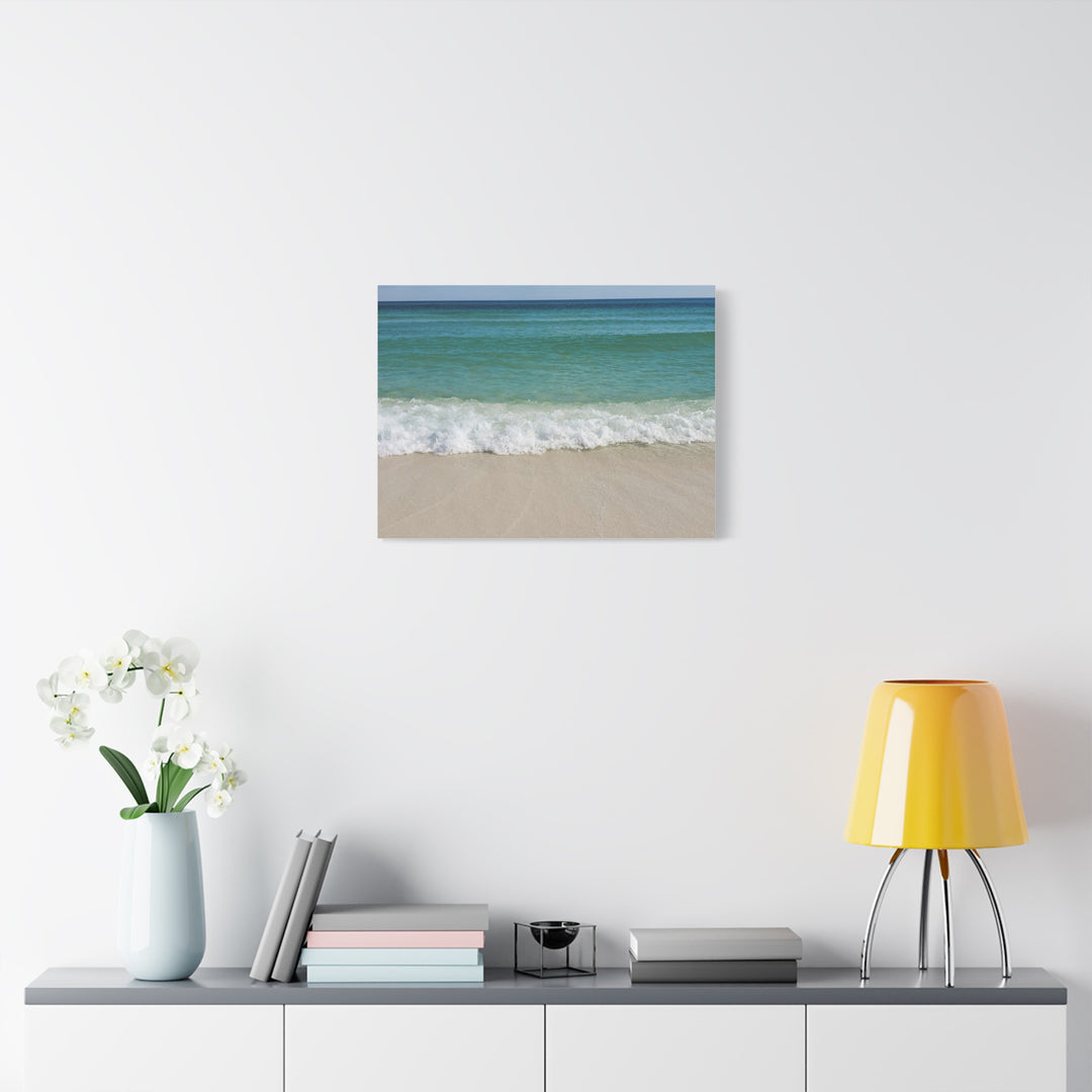 Beach Waves Matte Canvas Print – 1.25-Inch Stretched Seascape
