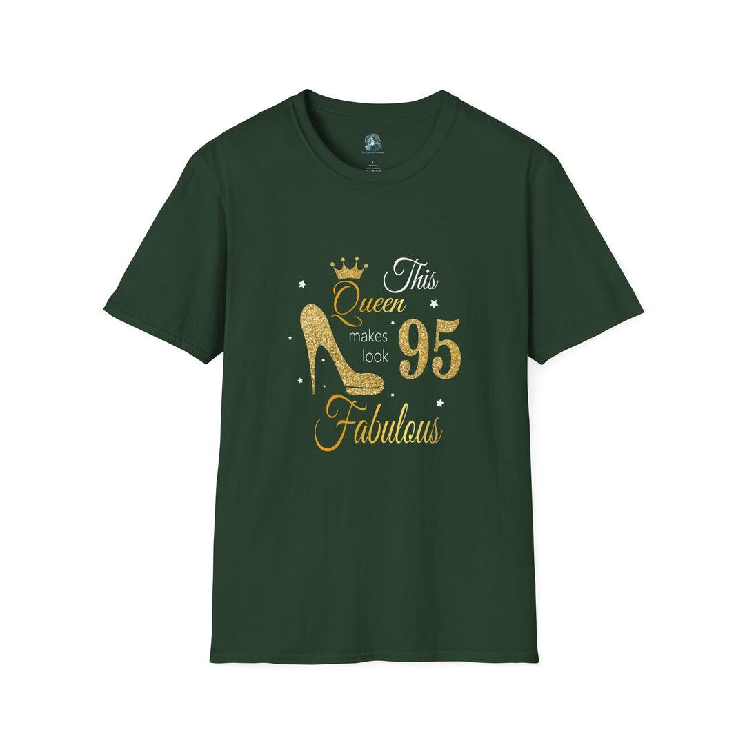 95 year old Fabulous Queen T-Shirt, Stylish Graphic Tee, Birthday Gift, Fashion Top, Statement Shirt