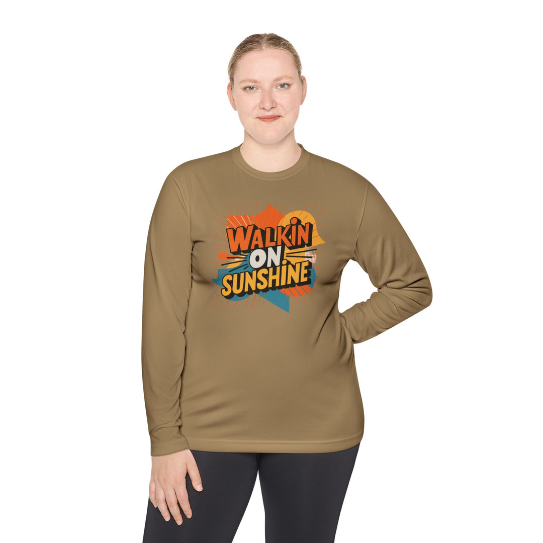 Unisex Lightweight Long Sleeve Tee - Walking On Sunshine