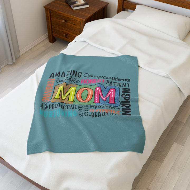Mom Appreciation Velveteen Plush Blanket - Soft & Cozy Gift for Mother's Day