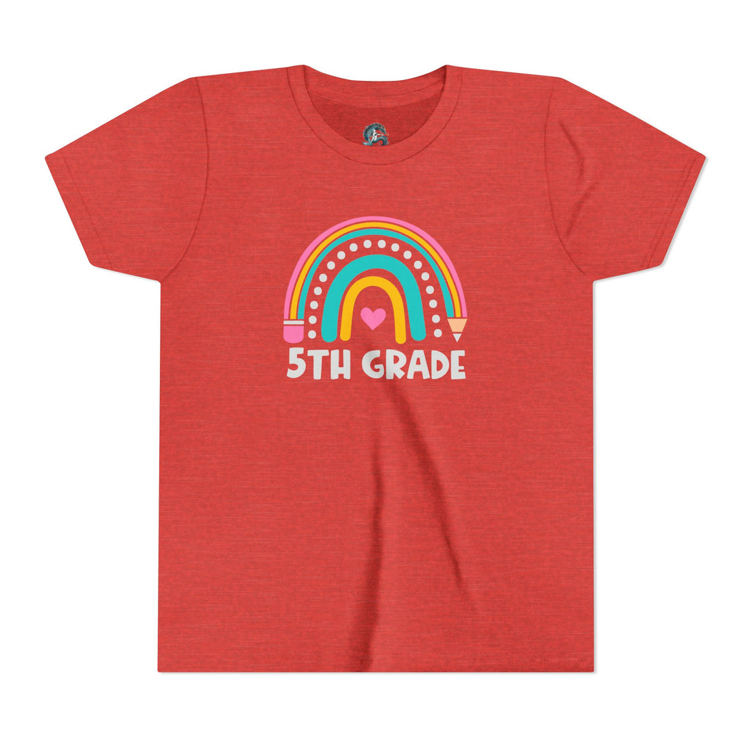 Rainbow 5th Grade Youth Tee, Back to School Shirt, Kids Birthday Gift, Elementary Student Apparel, Classroom Outfit, Fun Kids Wear