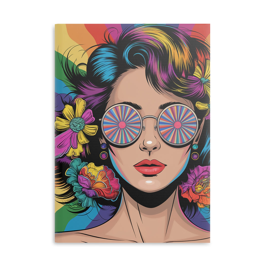 Hardcover Notebook with Puffy Covers - Hippie Girls