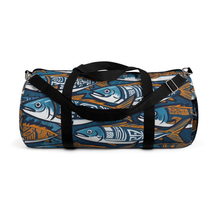 Duffel Bag - Fish Tribal Blue