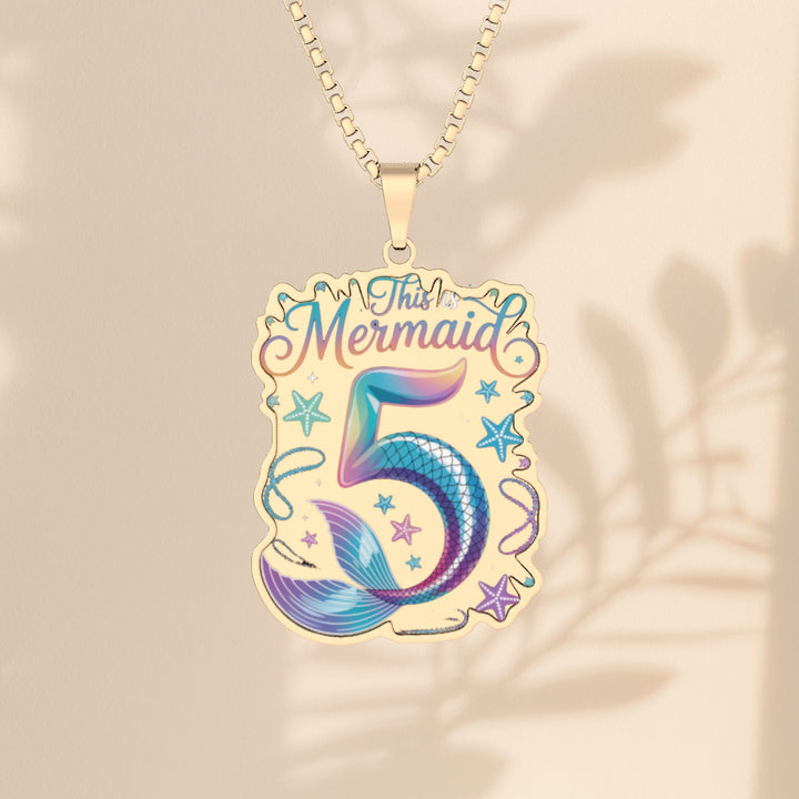 Mermaid 5th Birthday Pendant