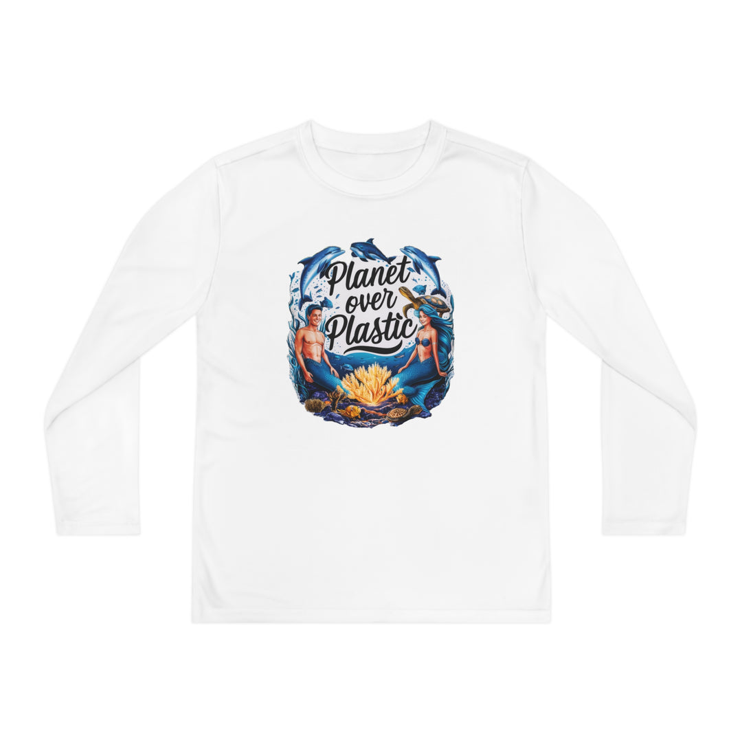 Youth Long Sleeve Competitor Tee - Planet Over Plastic