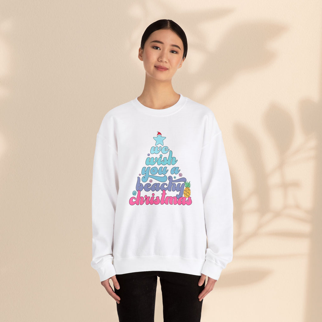 Unisex Heavy Blend™ Crewneck Sweatshirt - Beachy Christmas