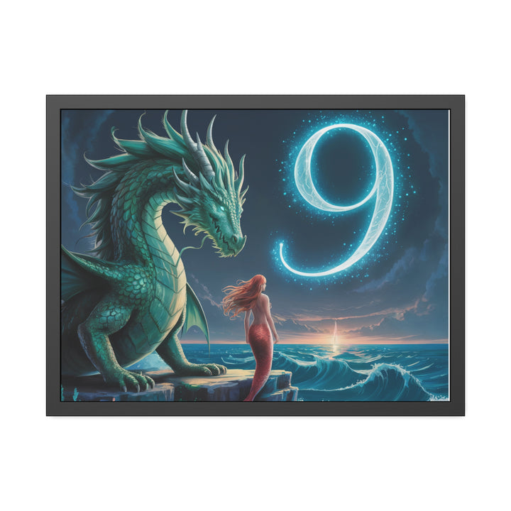 Number 9 and Dragons Canvas Wall Art