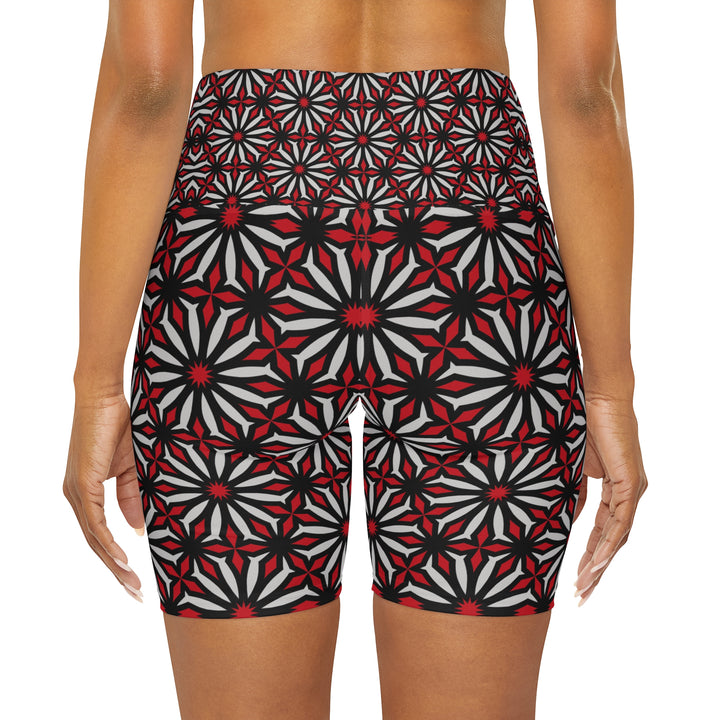 High Waisted Yoga Shorts - Eternal Bloom