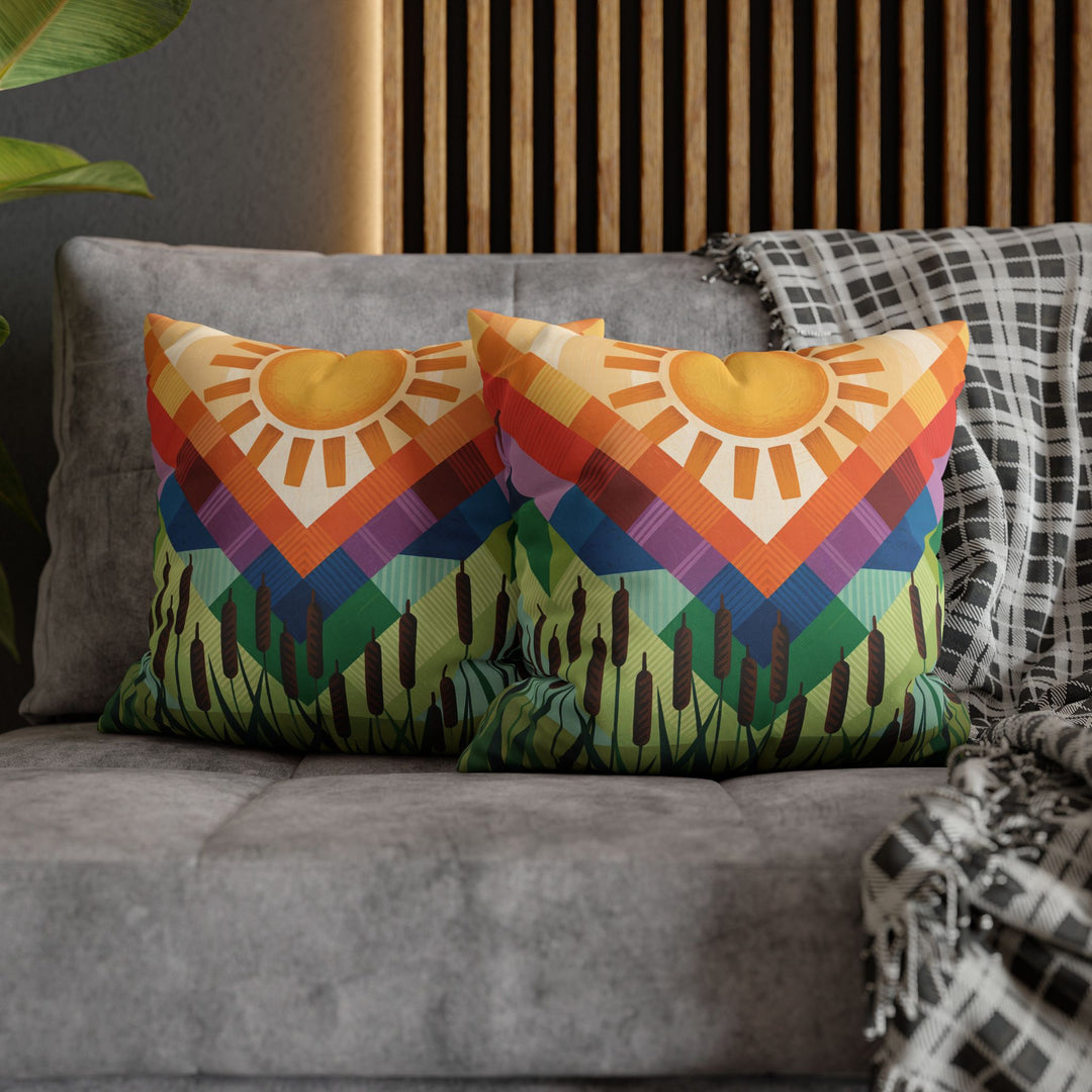 Seminole Sunburst - Vibrant Sunburst Decorative Pillowcase