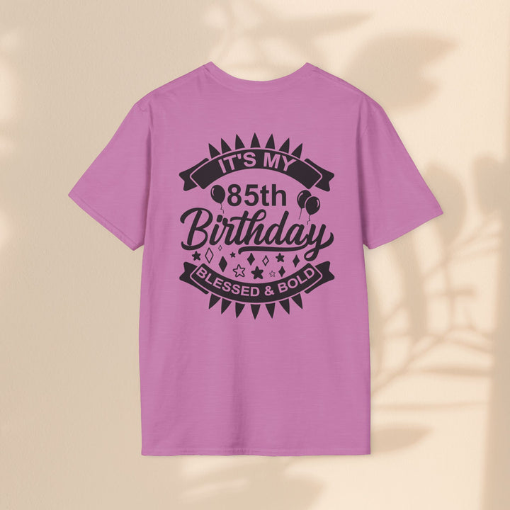 85th Birthday Celebration T-Shirt, Unisex Softstyle Tee for 85th Birthday, Milestone Birthday Gift, Birthday Party Outfit, Cute [...]