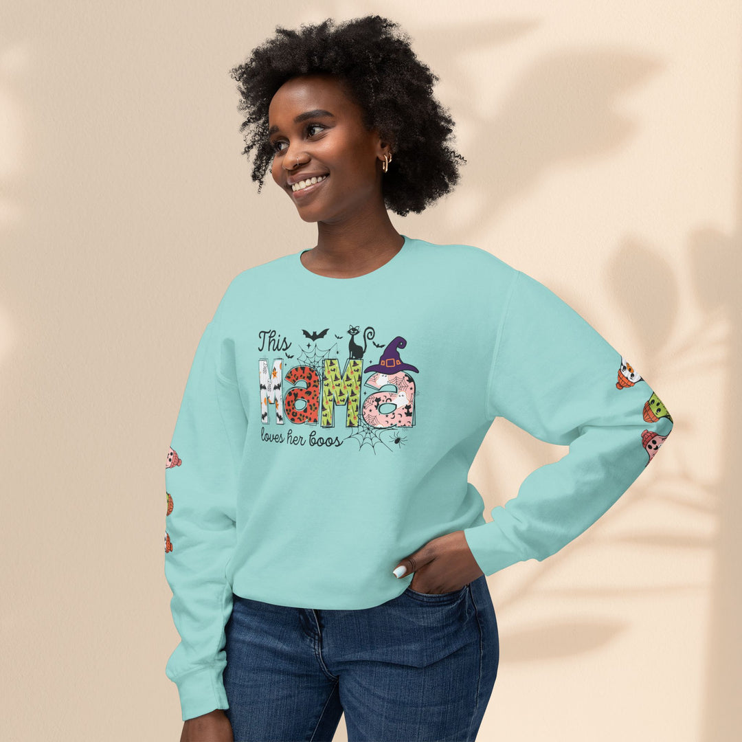 Unisex Lightweight Crewneck Sweatshirt - This Mama Loves Her Boos