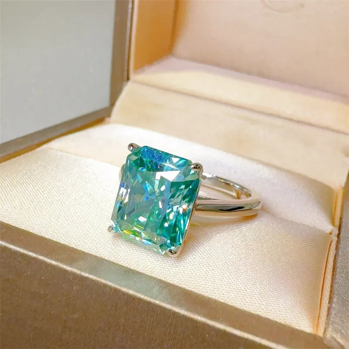 2 Carat Sparkala™ Rectangle Moissanite Ring – 925 Sterling Silver