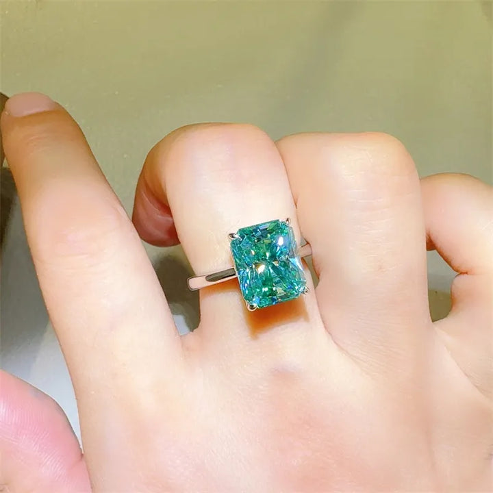 2 Carat Sparkala™ Rectangle Moissanite Ring – 925 Sterling Silver
