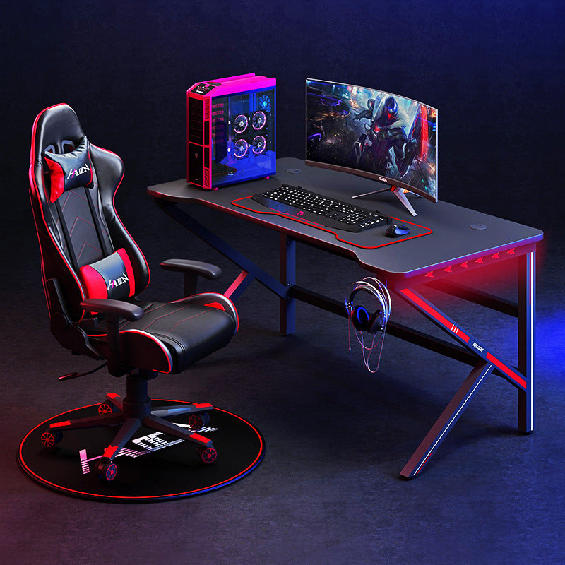 Modern Home Computer Desk with Wood-Based Panel