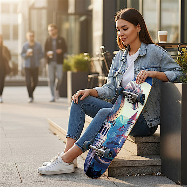 Dragons Castle Custom Skateboard