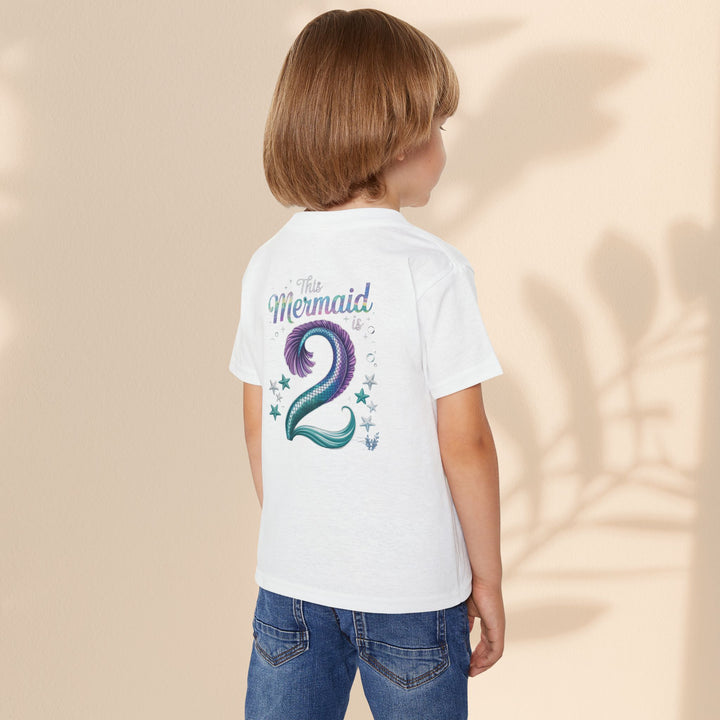 2 year old Mermaid Toddler T-Shirt | Cute Birthday Shirt, Kids Apparel, Toddler Gift, Mermaid Theme, Ocean Birthday Party