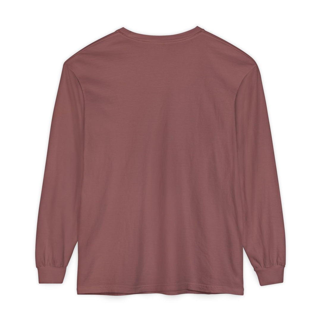 Unisex Garment-dyed Long Sleeve T-Shirt - Eating Christmas Cookies For Two