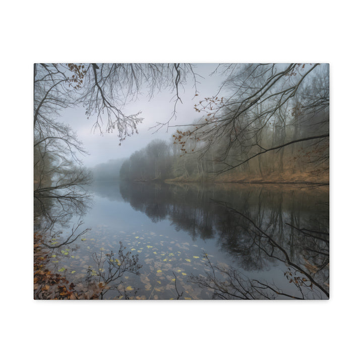 Foggy River Landscape Canvas Print – Nature Wall Art