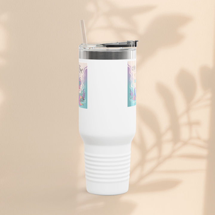 Magical Mermaid Fuel Insulated Travel Mug | 40oz Fantasy Drinkware for Beach Lovers, Gifts for Her