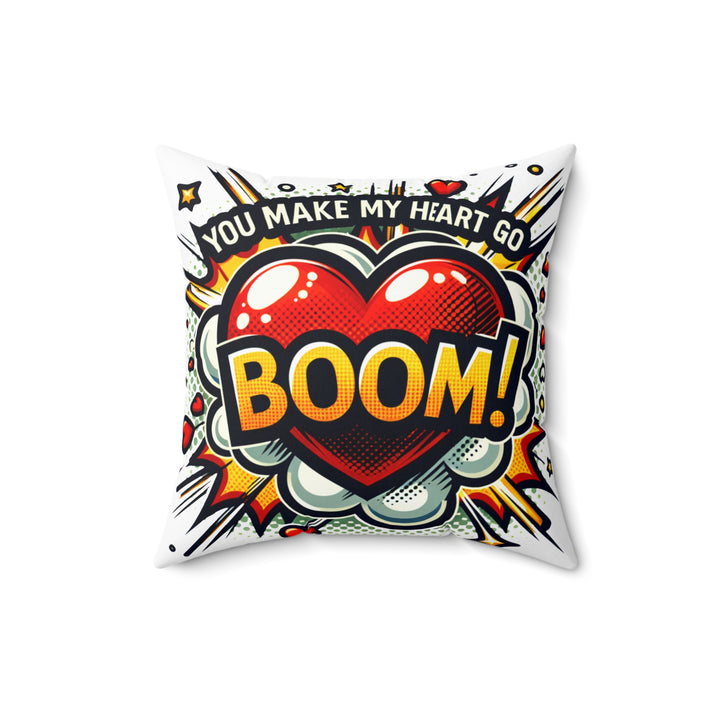 Spun Polyester Square Pillow - BOOM!