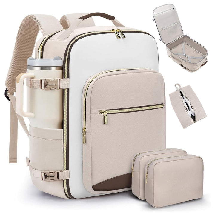 Travel Carry-On Luggage Set with 3 Organizer Pouches
