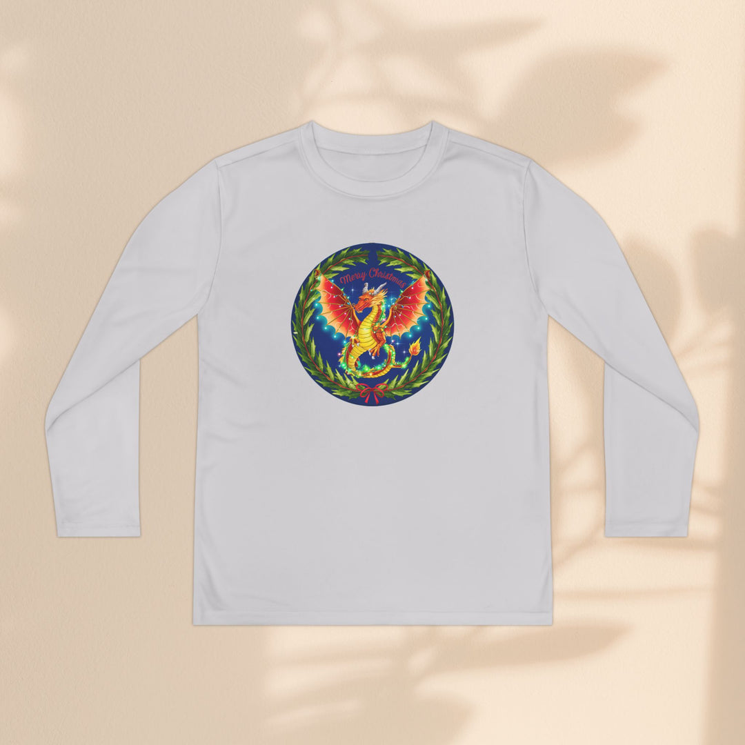 Youth Long Sleeve Competitor Tee - Christmas Dragon