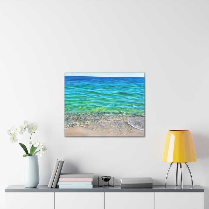 Coastal Serenity Seascape Canvas Art Print