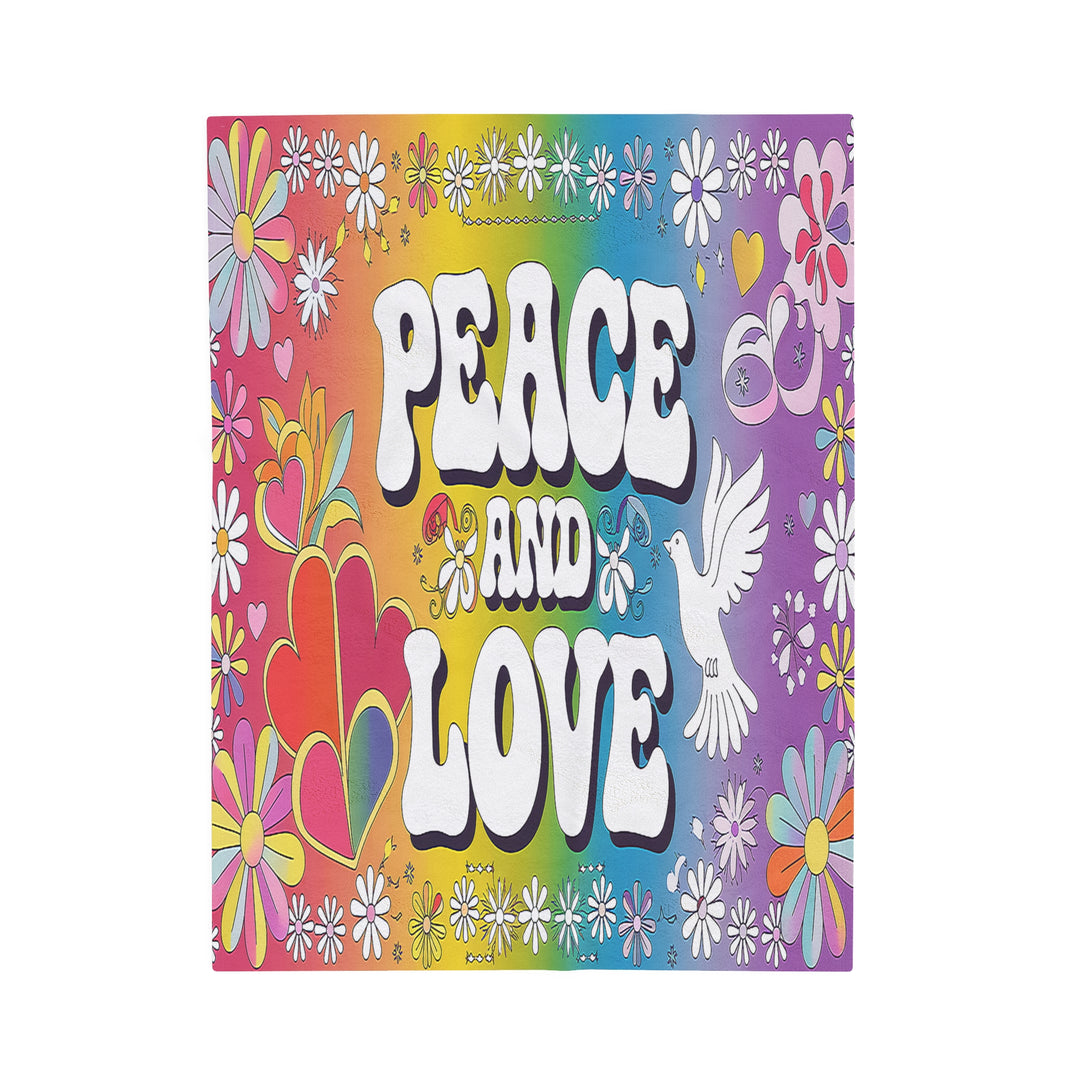 Velveteen Plush Blanket - Love and Peace