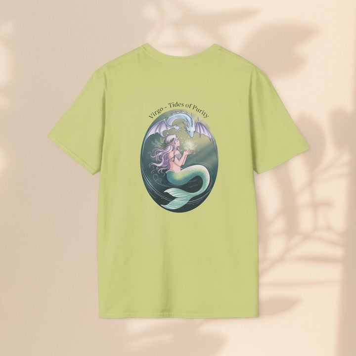 Mermaid Virgo T-Shirt, Ocean Art Tee, Summer Fashion, Gift for Beach Lovers, Sea Creature Apparel