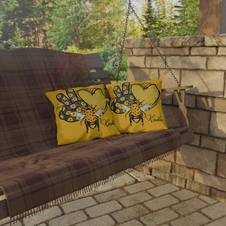 Outdoor Pillows - Peace, Love, Kindness