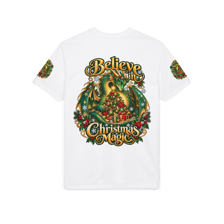 Christmas Dragon T-Shirt — "Believe in Christmas Magic" Holiday Tee