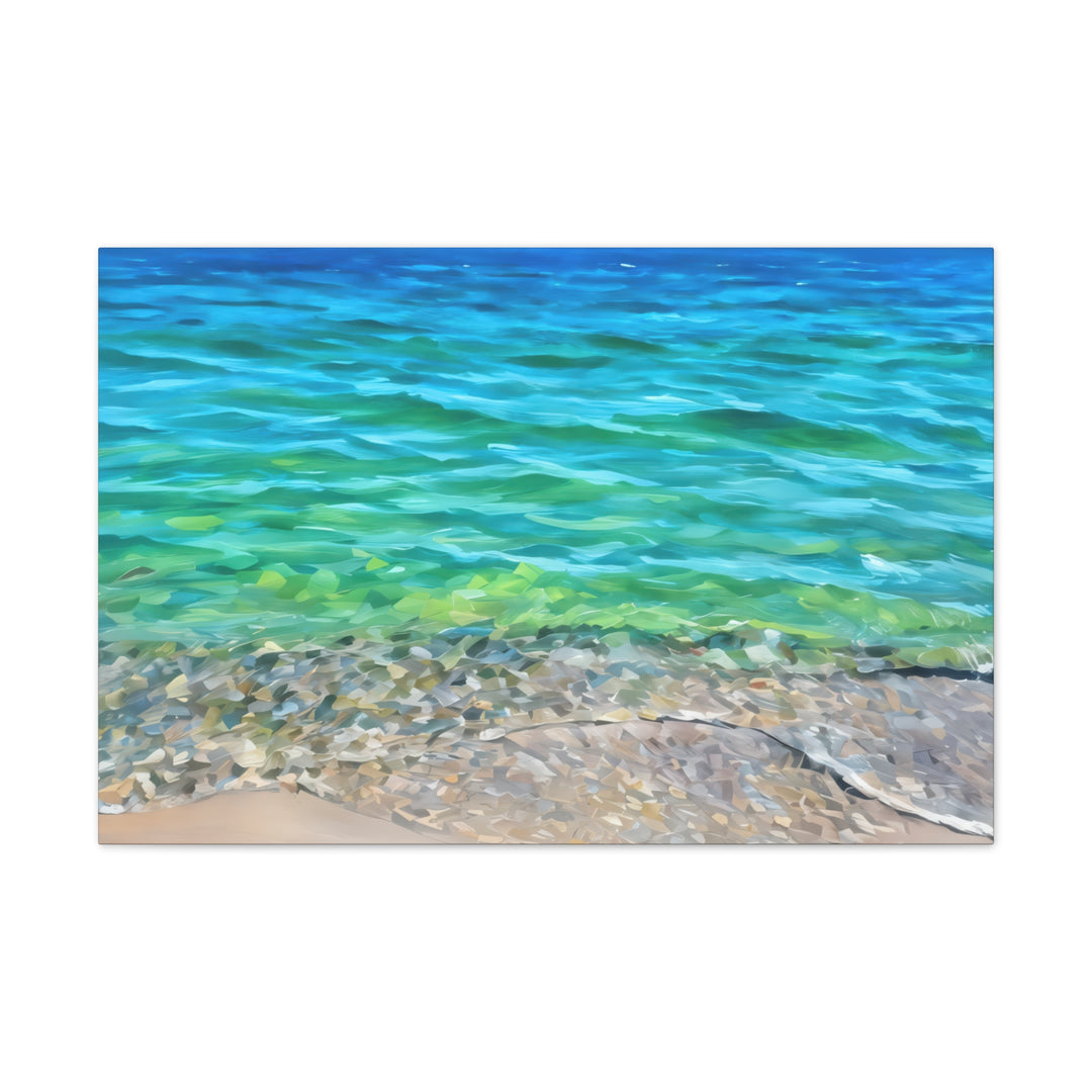 Coastal Serenity Seascape Canvas Art Print