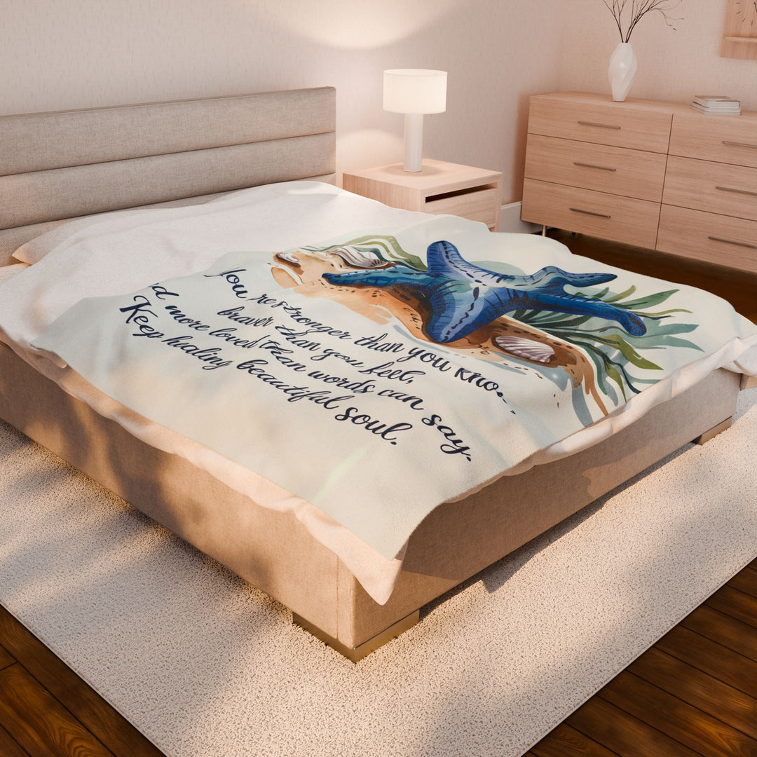Plush Blanket - Keep Healing. Beautiful Soul