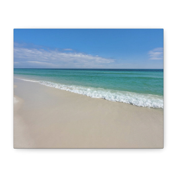Beach Shoreline Matte Canvas Print – Tranquil Ocean Wall Art