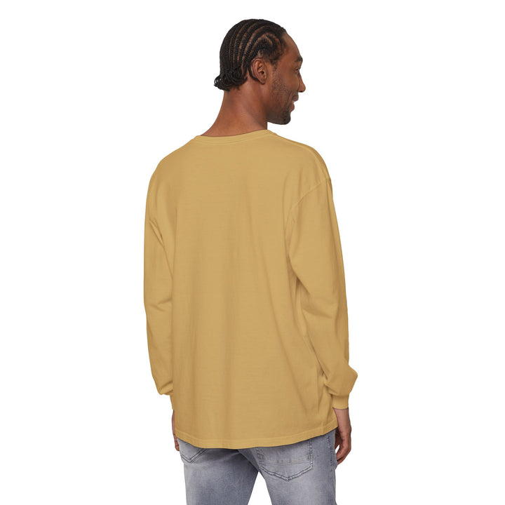 Unisex Garment-dyed Long Sleeve T-Shirt - Eating Christmas Cookies For Two