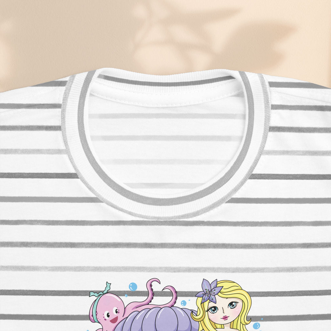 Age 6 Toddler Tee with Mermaid & Octopus Design - Birthday Celebration, Gifts for Ages 6