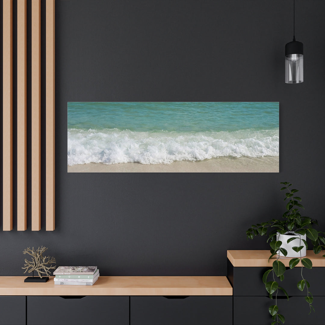 Beach Waves Matte Canvas Print – 1.25-Inch Stretched Seascape