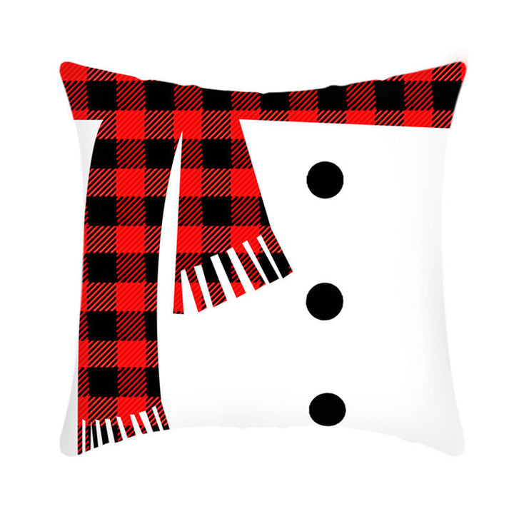 Merry Christmas Elk and Santa Plush Cushion Cover