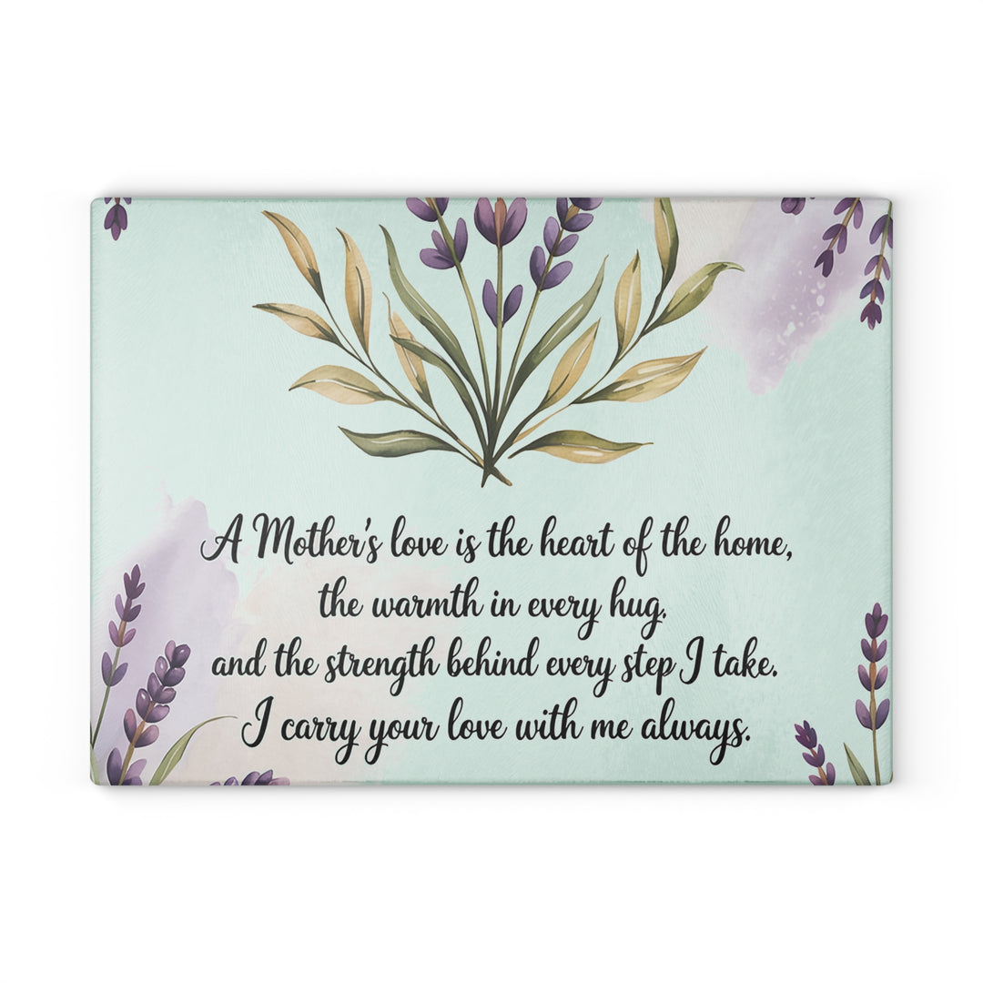 Mother's Love Glass Cutting Board