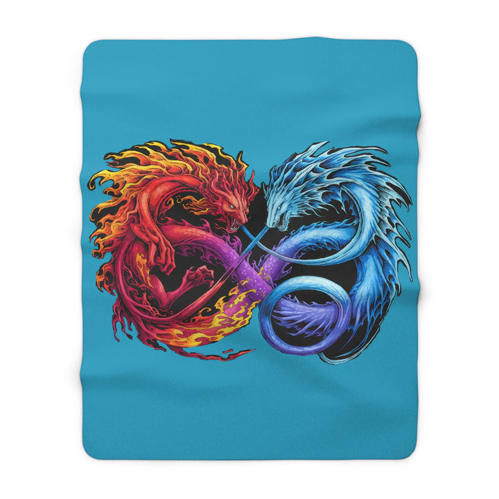 Dragons Infinity Sherpa Fleece Blanket – Cozy Throw for Fantasy Lovers, Unique Home Décor & Warm Gift Idea