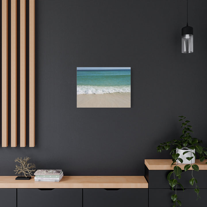 Beach Waves Matte Canvas Print – 1.25-Inch Stretched Seascape