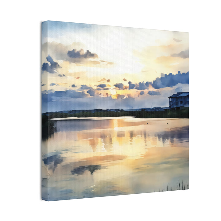 Serene Sunset Landscape Canvas Wall Art